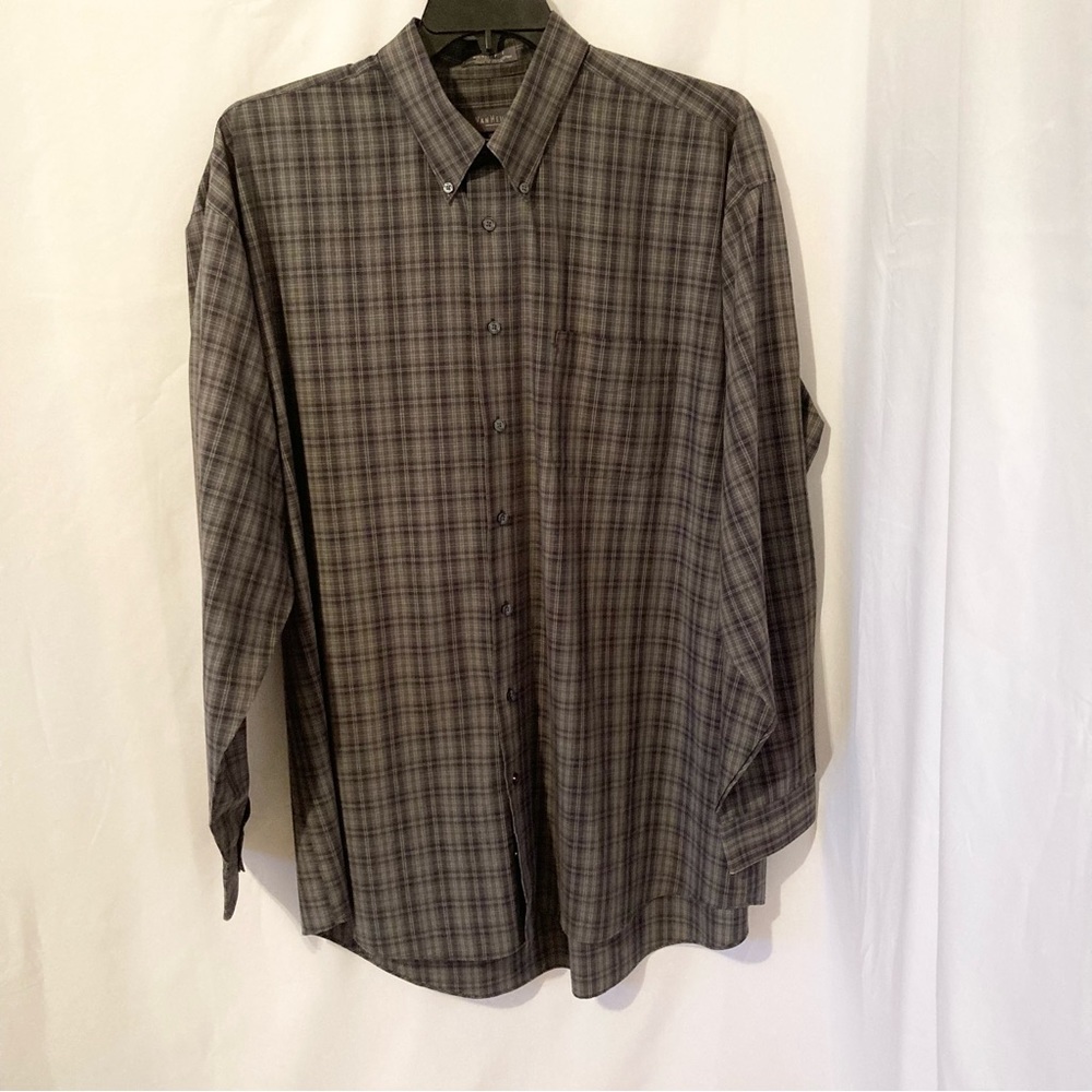 Van Heusen Plaid Dress Shirt 2XLT